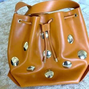 Uterque Shoulder Leather Bag